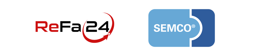 Logo ReFa24 und Logo SEMCO